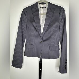 Boss Women's Pinstripe Single Button Jacket - Size 6